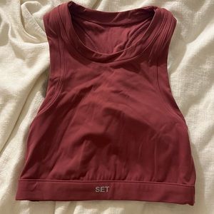Set Active Maroon Sportsbody Workout Sportsbra Top